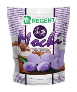 Mochi Japanese style rice cake ube flavored 24g.(0.85 Oz) x 10 pieces