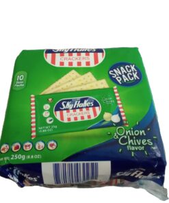 SkyFlakes Crackers | Snack Pack Onion & Chives Flavor | 250g ( 10 x 25g)